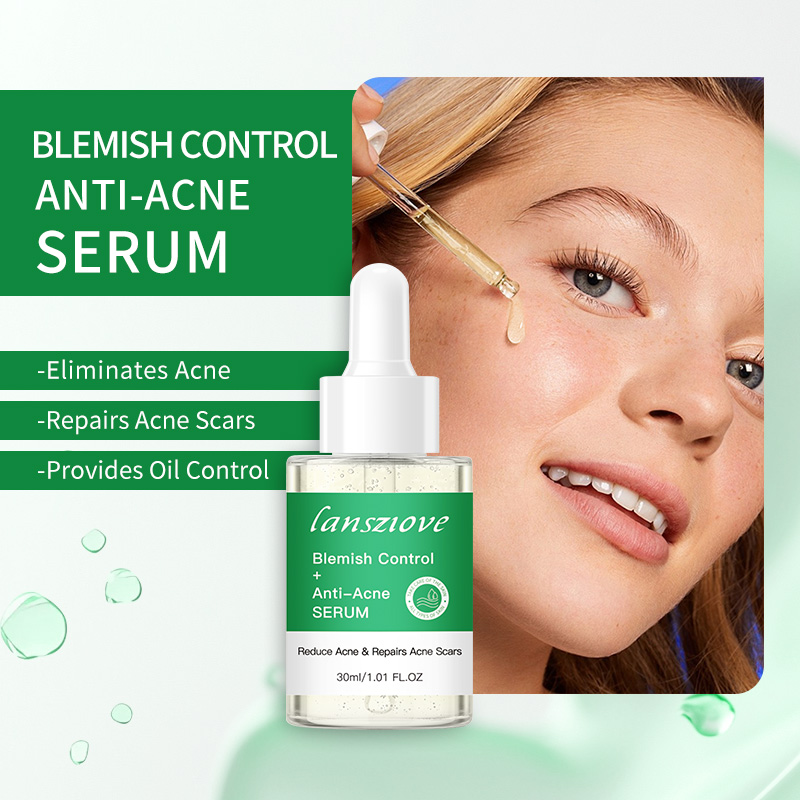 Private Label  Anti-Acne Blemish Control Face Serum Blue Copper Peptide Serum Whitening Skin Care Serum