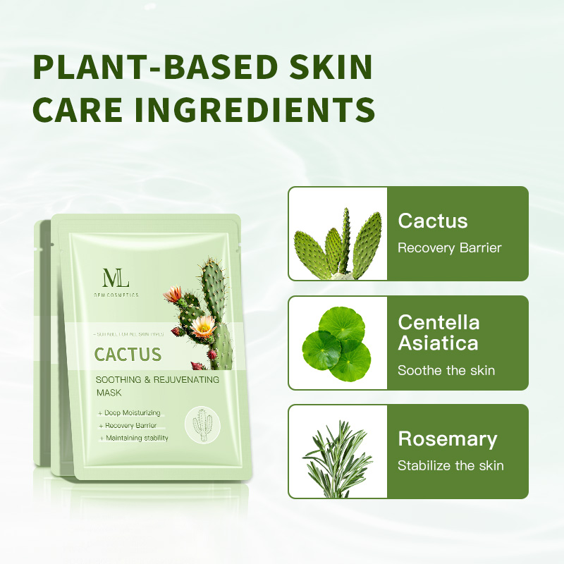 Private Label OEM Cactus Bubble Mask 30ml for Face Single Pack Pore Minimizing Oil Control Self Foaming MOOYAM Sheet Mask